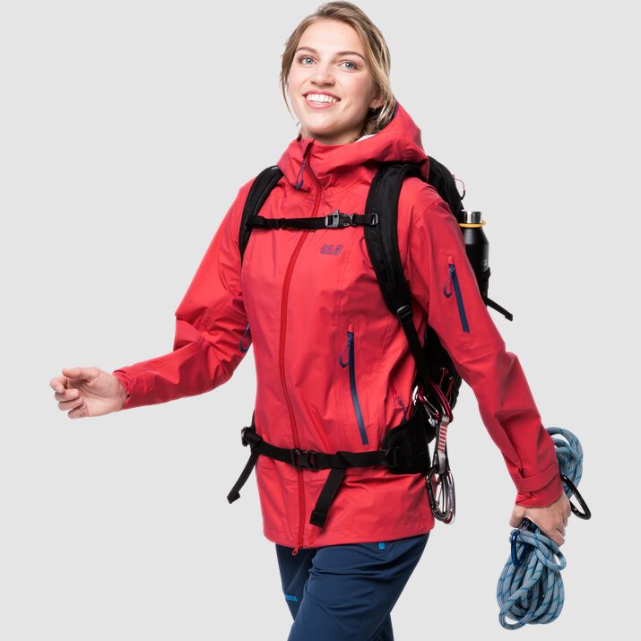 Jack Wolfskin Womens Exolight Pro Hardshell Jacket Red 927506CRU